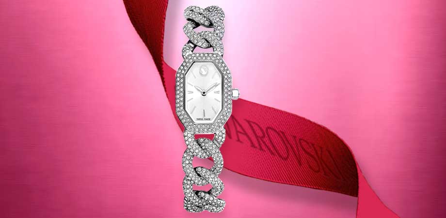 Wristwatch Adorned with Swarovski Crystals