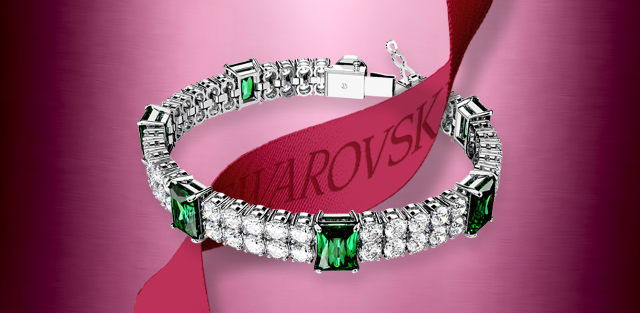 A Tennis Bracelet with Vibrant Accents