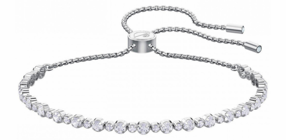 Tennis Bracelet with Adjustable Chain Length