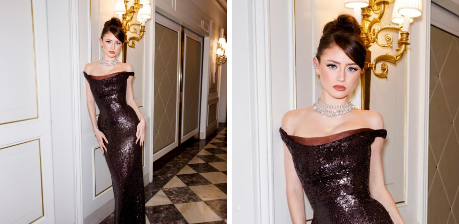 Leni Klum (left) and Candice Swanepoel at the Vienna Opera Ball on February 27 in Austria