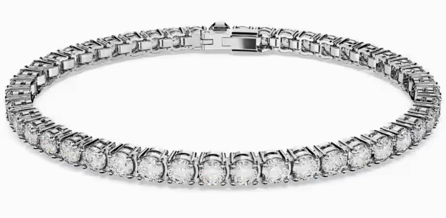 Bracelet with Round Transparent Crystals