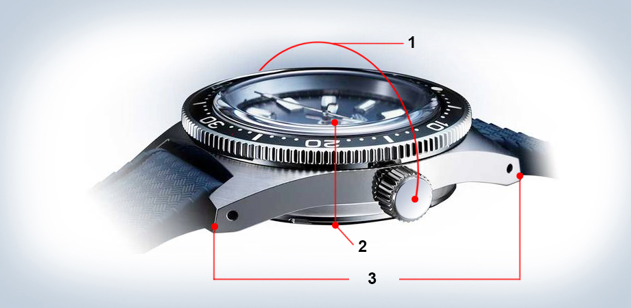 The height of the case is directly proportional to its diameter.